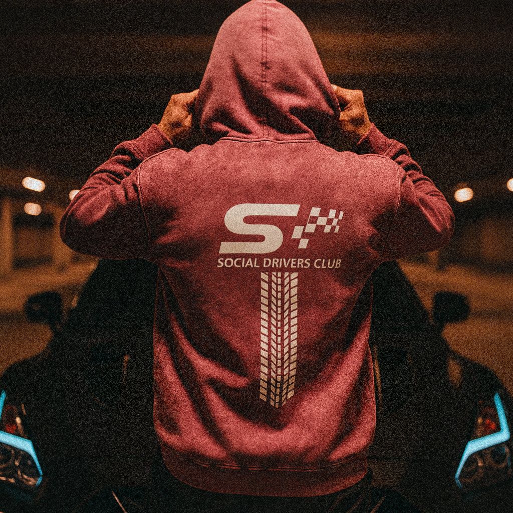 Snow Washed Loose Cotton Hoodie